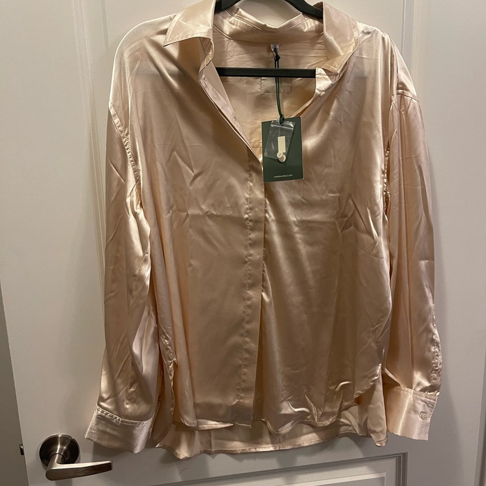NWT DAILY DRILLS SILK SHIRT